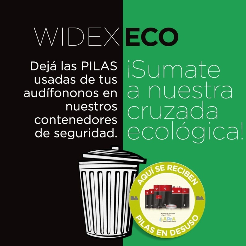 Dejá las pilas usadas de tus audífonos en nuestros contenedores de seguridad. ¡Sumate a nuestra cruzada ecológica!